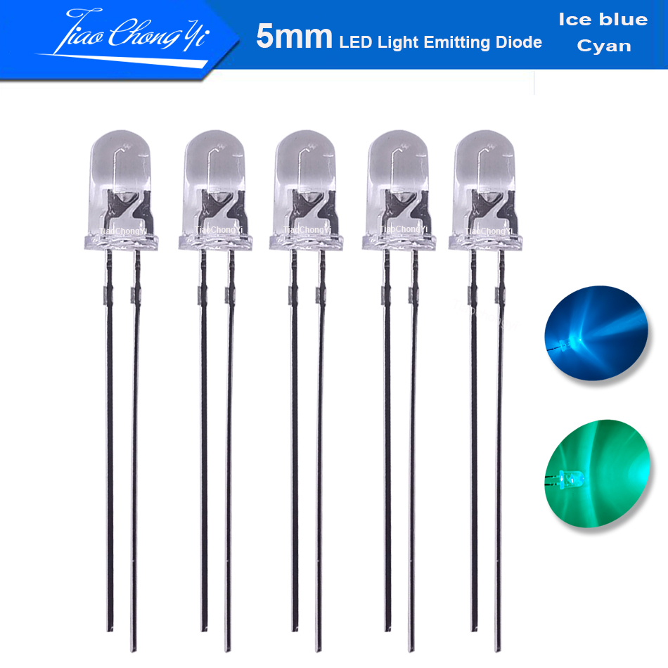 Actinic Blue Led - 신호등용 고발광 DC3.2-3.4V, 시안 아이스 블루,