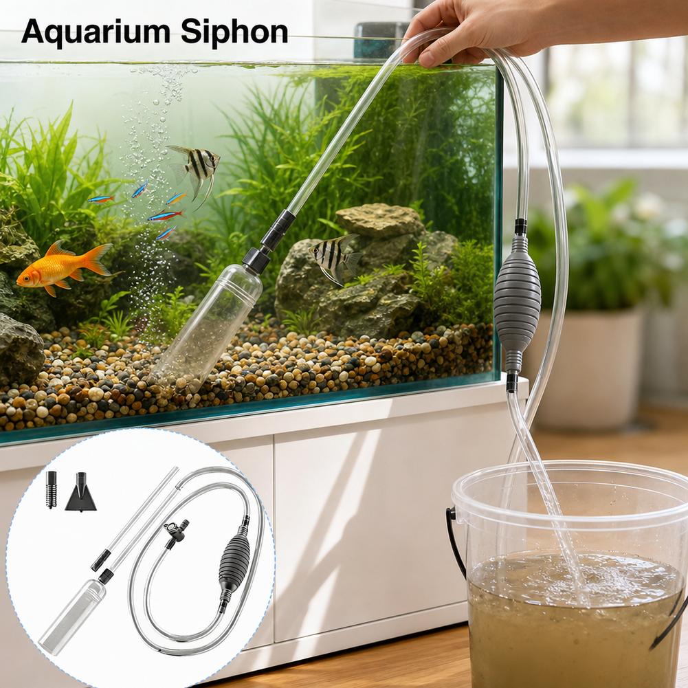Aquarium Marine Sand - 수동식 어항 사이펀 물갈이 키트, 자갈