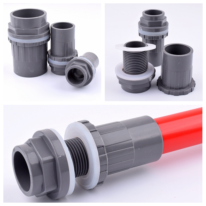 Marine Aquarium Overflow - 2-5개 20mm~50mm 회색 PVC 파이프 피팅