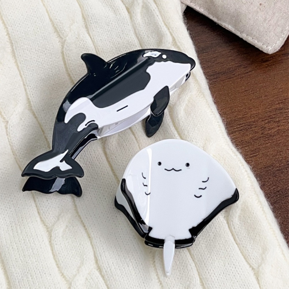 Marine Aquarium Decorations - 아세테이트 만타 레이 헤어 클립 오션