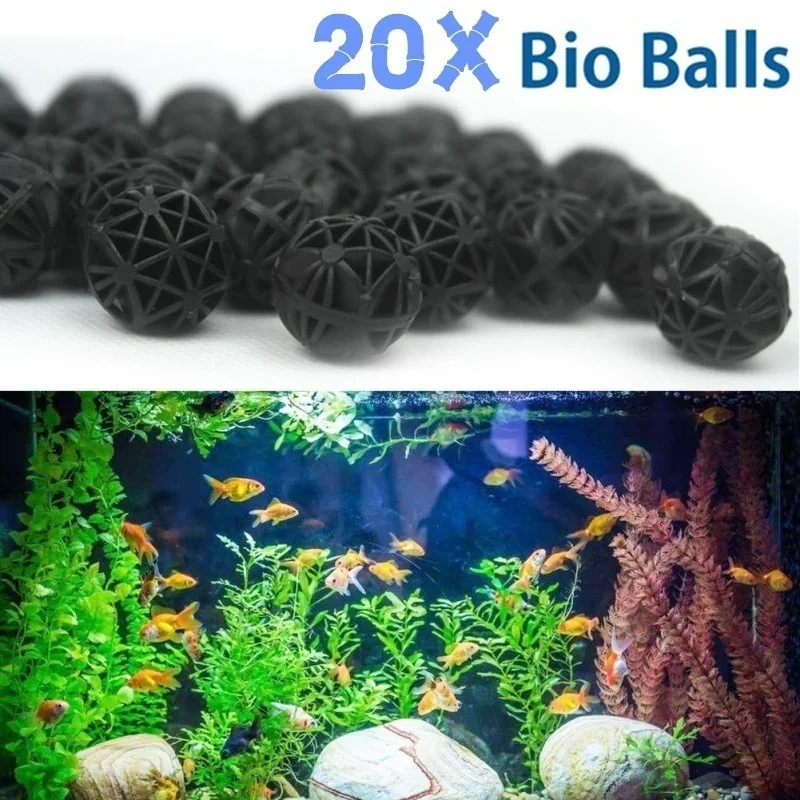 Marine Aquarium Filter Media - 20개입 16mm 수족관 필터 바이오 볼