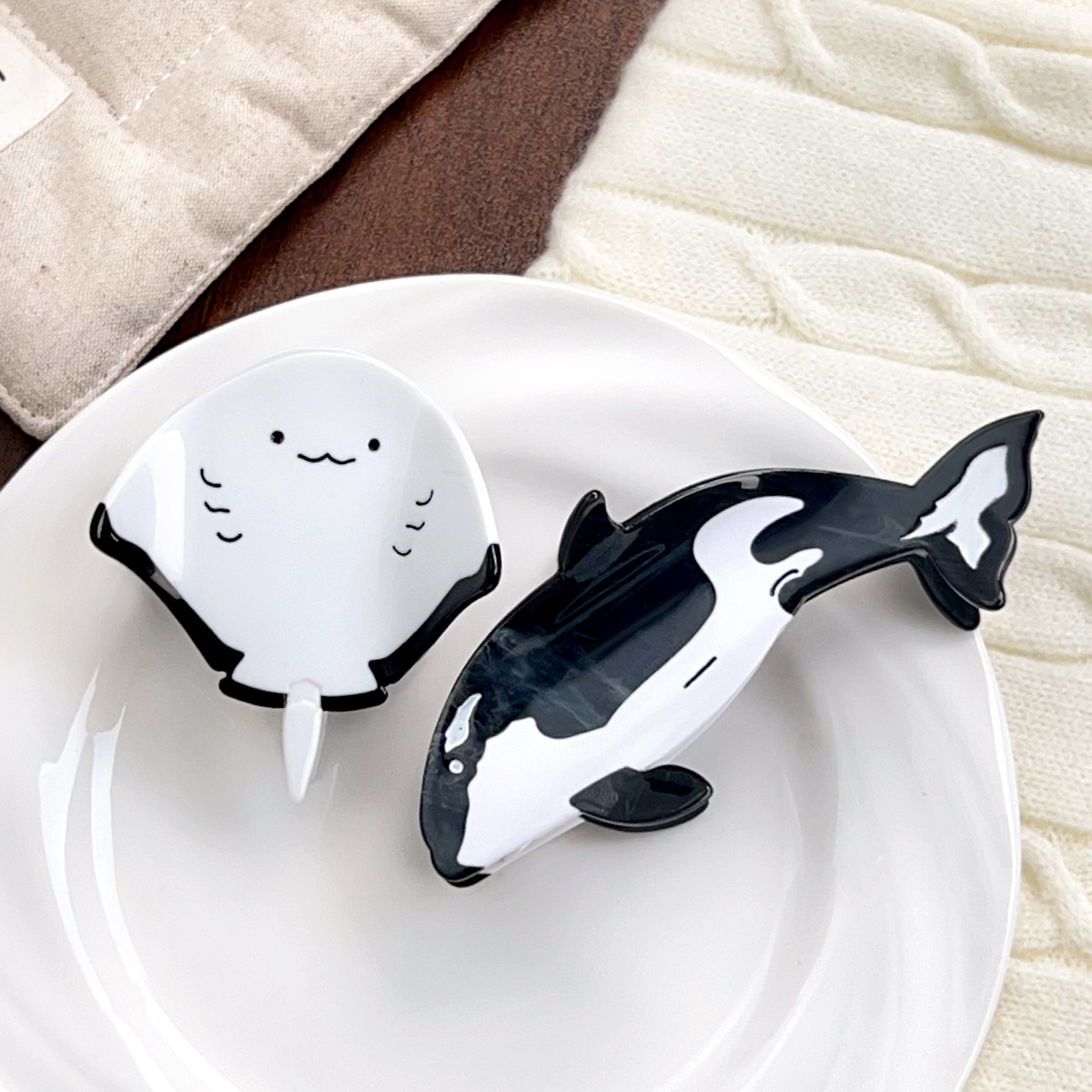 Marine Aquarium Decorations - 새로운 스타일의 해양 생물 고래 머리핀,