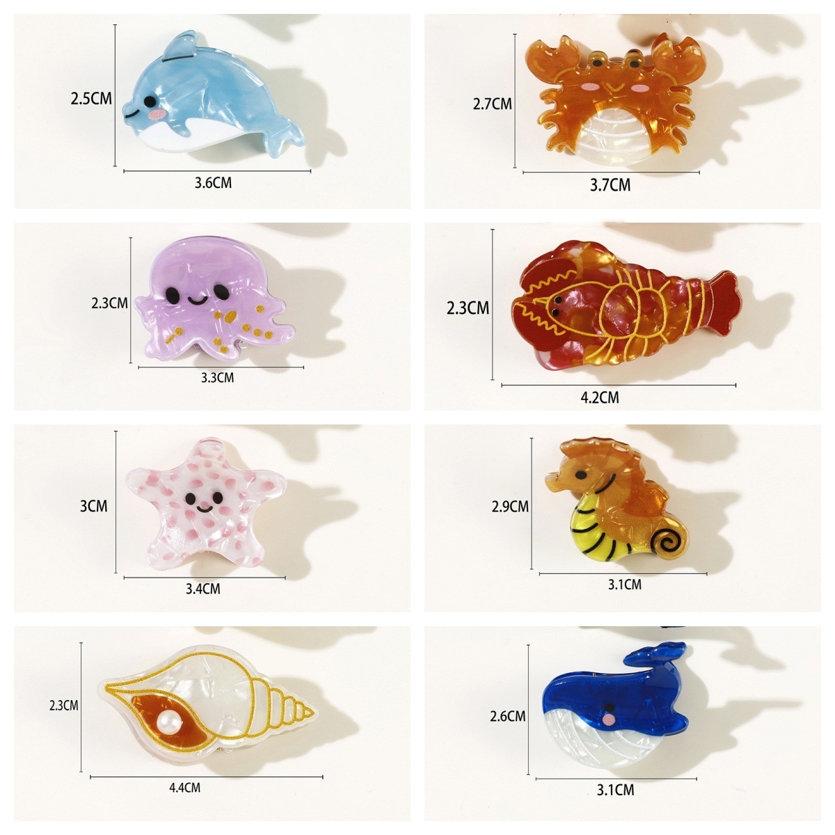 INS 여성용 해양 동물 헤어 클립 게 해마 문어 불가 - Marine Aquarium Decorations 리뷰 및 가격