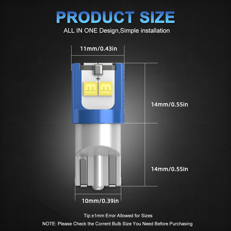 10x194 168 T10 LED W5W LED 전구  - Actinic Blue Led 리뷰 및 가격