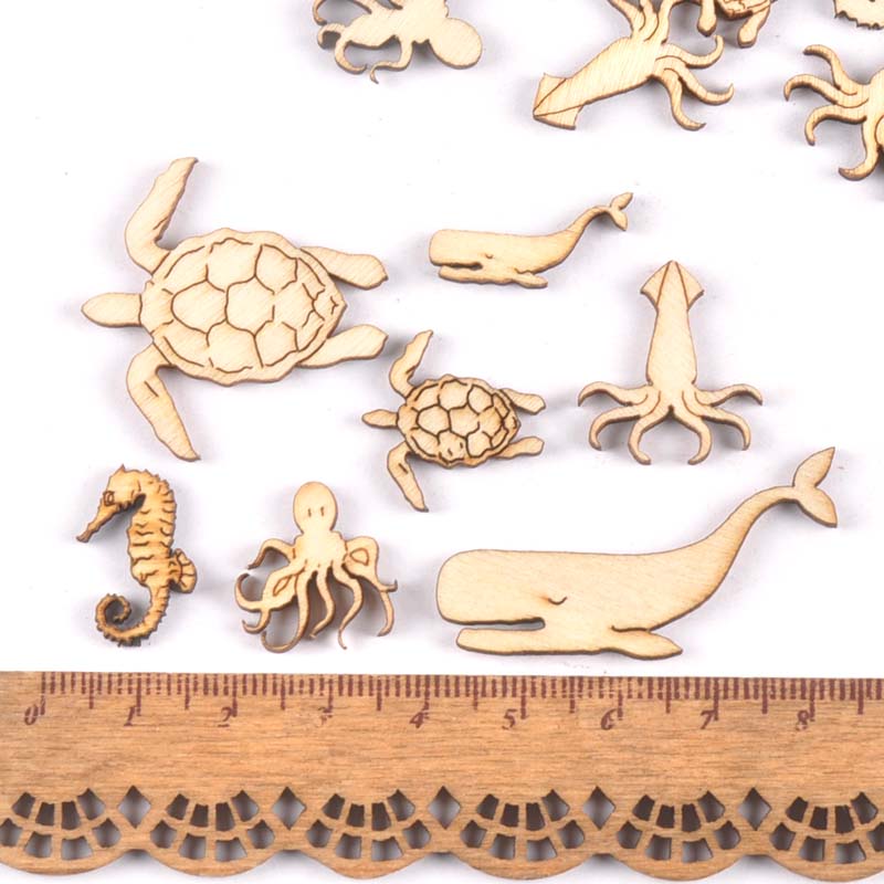 20Pcs 25-40mm 바다 거북/말/고래 나무 DI - Marine Aquarium Decorations 리뷰 및 가격