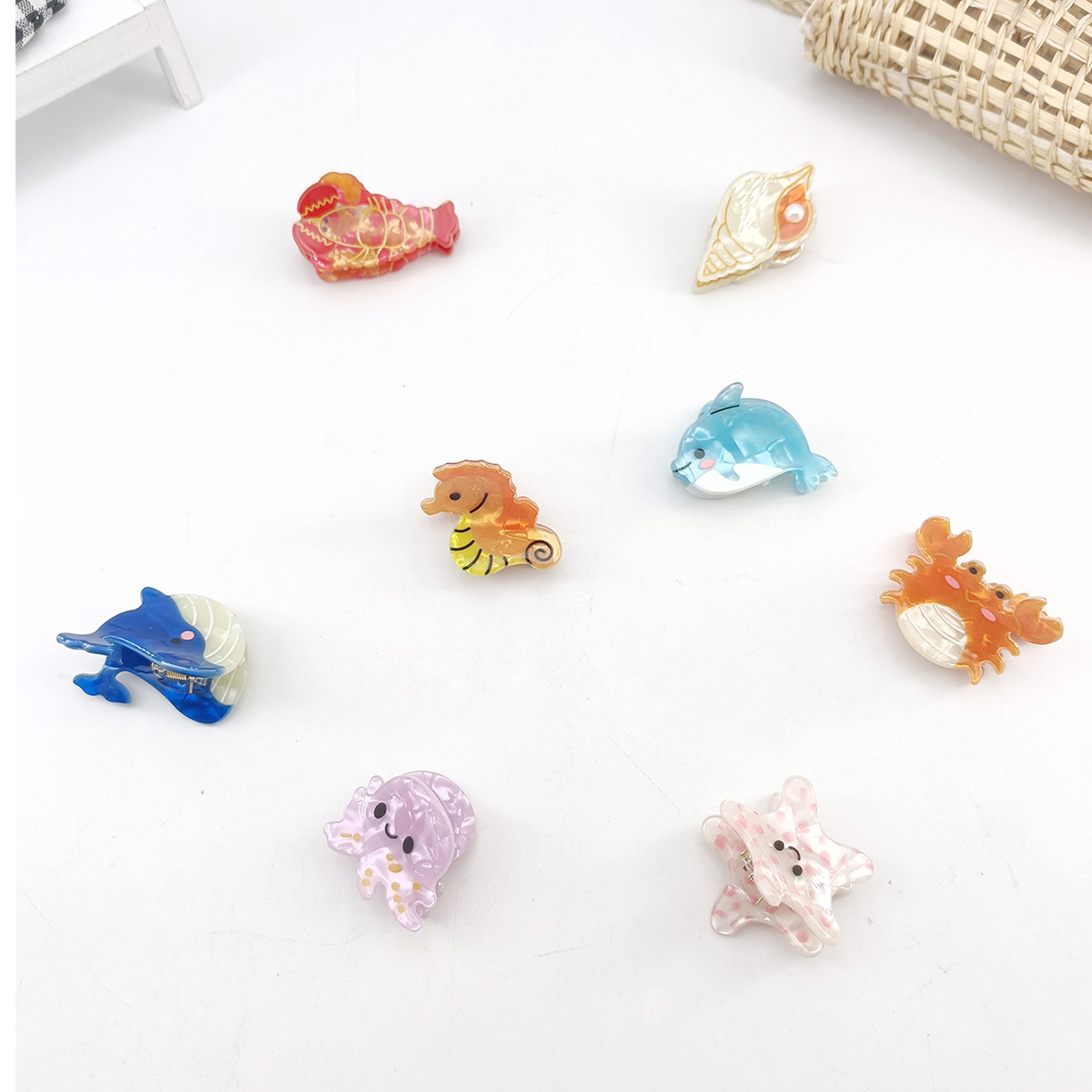 여성용 아세테이트 바다 동물 헤어 클립 2개, 미끄럼  - Marine Aquarium Decorations 리뷰 및 가격