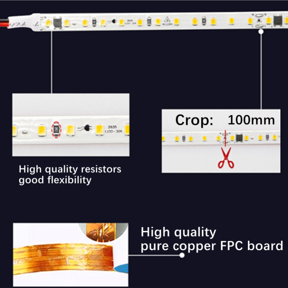 220V LED 스트립 2835 120LEDs/m 홈  - Actinic Blue Led 리뷰 및 가격