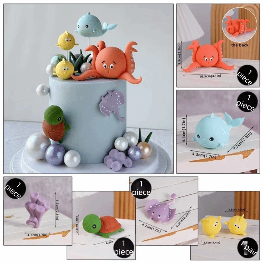 창의적인 PVC 케이크 토퍼 물고기 바다 동물 해양 테 - Marine Aquarium Decorations 리뷰 및 가격