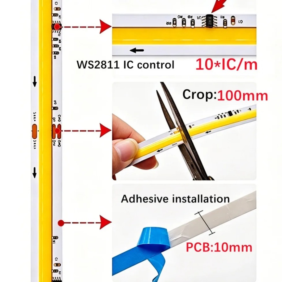 DC24V WS2811 주소 지정 가능 COB LED  - Actinic Blue Led 리뷰 및 가격