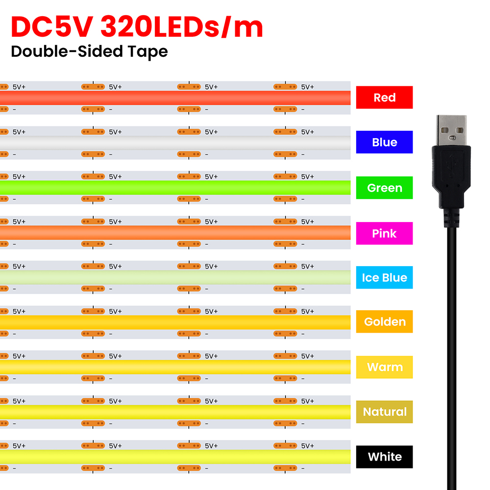 5V USB 3MM 5MM PCB COB LED 스트립 - Actinic Blue Led 리뷰 및 가격
