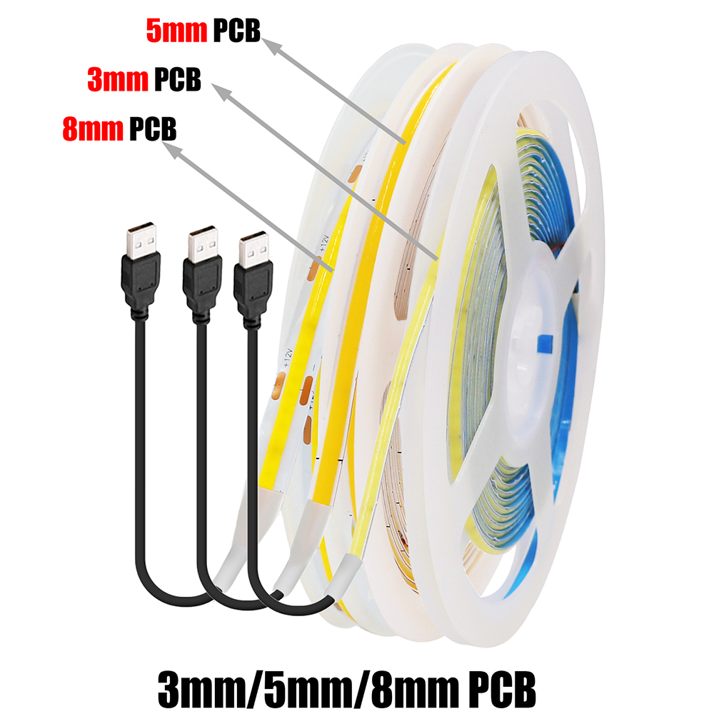 5V USB 3MM 5MM PCB COB LED 스트립 - Actinic Blue Led 리뷰 및 가격